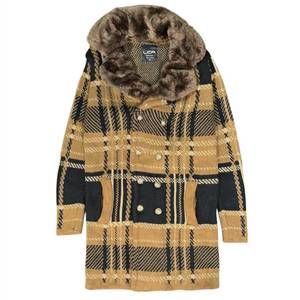 NEW LCR BLACK EDITION men's faux collar jacket in camel/black